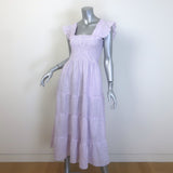 Hill House Home The Ellie Nap Dress Lilac Striped Linen Size Extra Small