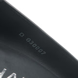 Chanel 14B CC Cap Toe Chain Platform Pumps Black Leather Size 38.5