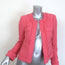 L'Agence Keaton Fringe Tweed Jacket Coral Pink Cotton-Blend Size 2