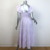 Hill House Home The Ellie Nap Dress Lilac Striped Linen Size Extra Small