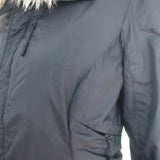 Ralph Lauren Blue Label Coyote Fur-Collar Parka Black Size Medium Zip-Up Jacket