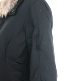 Ralph Lauren Blue Label Coyote Fur-Collar Parka Black Size Medium Zip-Up Jacket