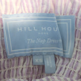 Hill House Home The Ellie Nap Dress Lilac Striped Linen Size Extra Small
