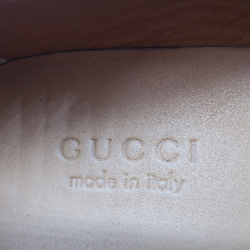 Gucci Kaveh GG Supreme Tassel Loafers Beige Canvas &amp; Black Leather Size 7.5/ US 10.5 NEW