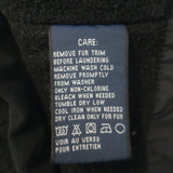 Ralph Lauren Blue Label Coyote Fur-Collar Parka Black Size Medium Zip-Up Jacket