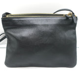 Celine Large Trio Crossbody Bag Black Leather
