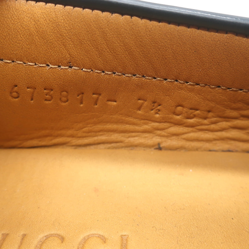 Gucci Kaveh GG Supreme Tassel Loafers Beige Canvas &amp; Black Leather Size 7.5/ US 10.5 NEW