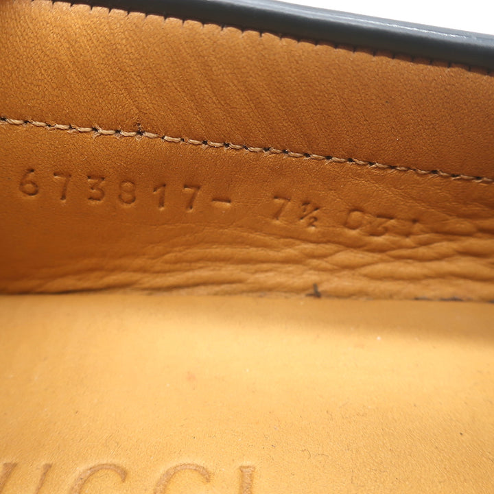 Gucci Kaveh GG Supreme Tassel Loafers Beige Canvas &amp; Black Leather Size 7.5/ US 10.5 NEW