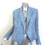 L'Agence Brooke Double Breasted Blazer Blue Tweed Size 2 Open Front Jacket