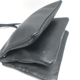 Celine Large Trio Crossbody Bag Black Leather