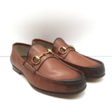Gucci 1953 Horsebit Loafers Brown Burnished Leather Size 7.5 / US 10.5 NEW