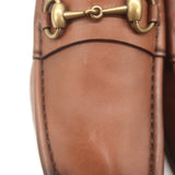 Gucci 1953 Horsebit Loafers Brown Burnished Leather Size 7.5 / US 10.5 NEW