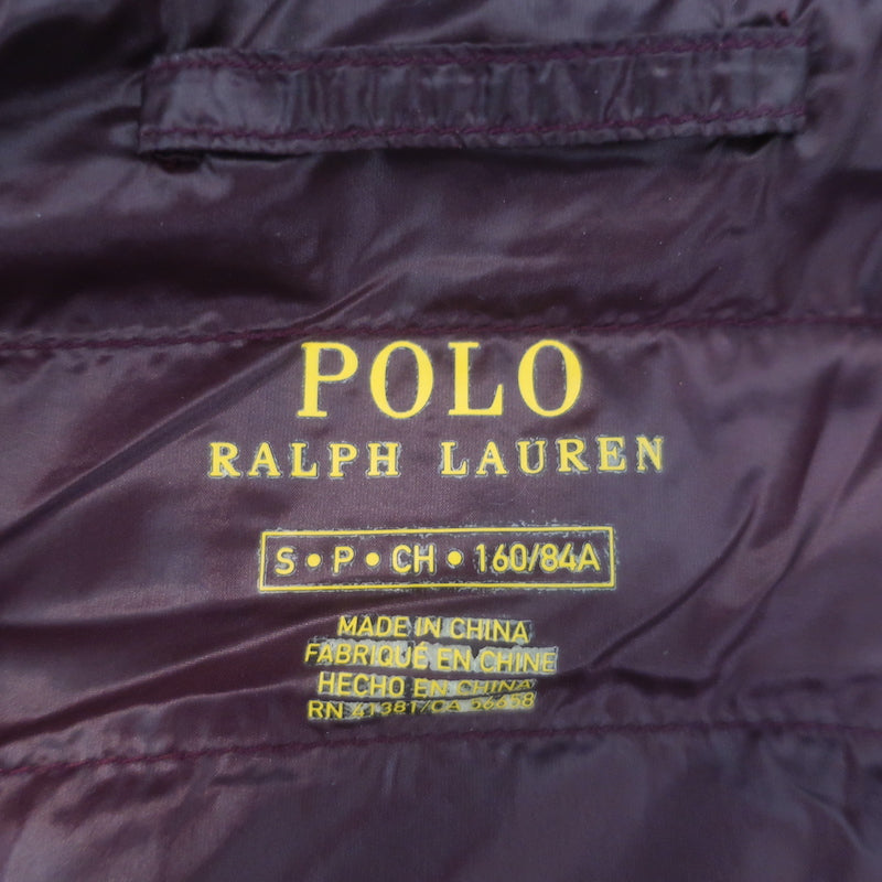 Polo Ralph Lauren Full-Zip Down Puffer Jacket Wine Size Small