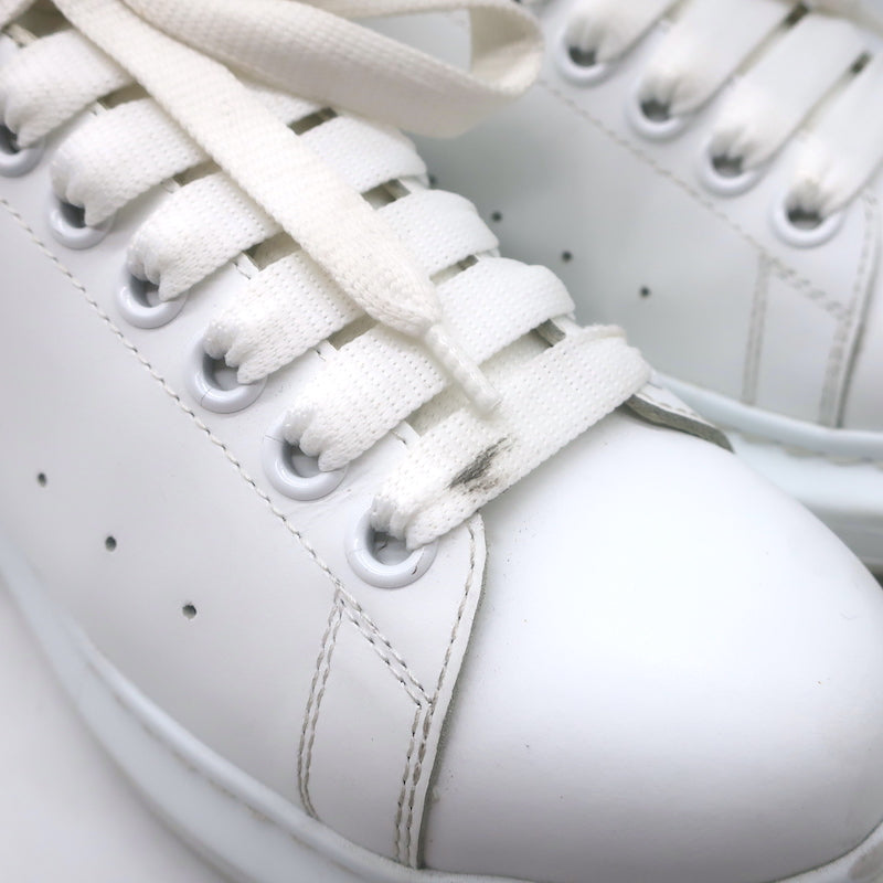 Alexander McQueen Oversized Sneakers White Leather &amp; Leopard Suede Size 38