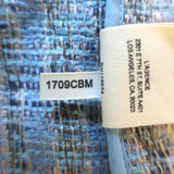 L'Agence Brooke Double Breasted Blazer Blue Tweed Size 2 Open Front Jacket