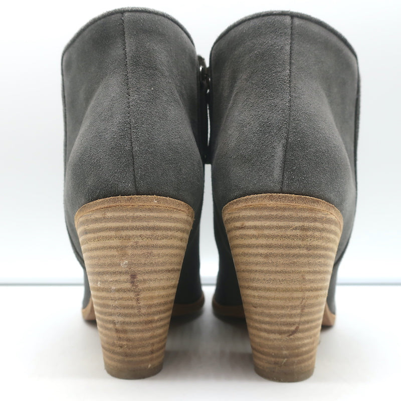 Giuseppe Zanotti Nicky Ankle Boots Gray Suede Size 38.5 Pointed Toe Booties