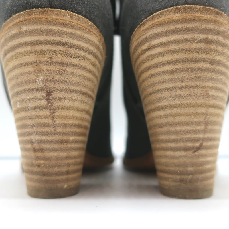 Giuseppe Zanotti Nicky Ankle Boots Gray Suede Size 38.5 Pointed Toe Booties