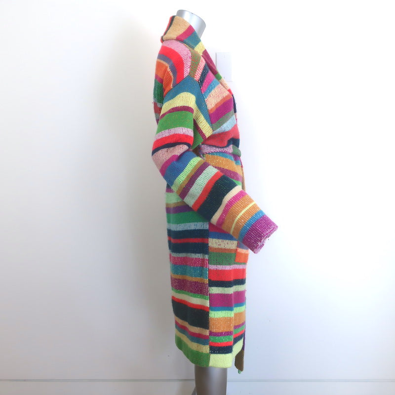The Elder Statesman Striped Cashmere Robe Cardigan Multicolor Size Small Unisex