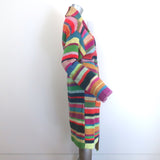 The Elder Statesman Striped Cashmere Robe Cardigan Multicolor Size Small Unisex