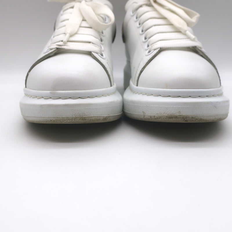 Alexander McQueen Oversized Sneakers White Leather &amp; Leopard Suede Size 38