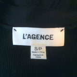 L'Agence Millie Cardigan Black Chevron Knit Size Small V-Neck Sweater