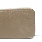 Hermes Silk'In Classique Long Wallet Etoupe Epsom Leather