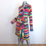 The Elder Statesman Striped Cashmere Robe Cardigan Multicolor Size Small Unisex