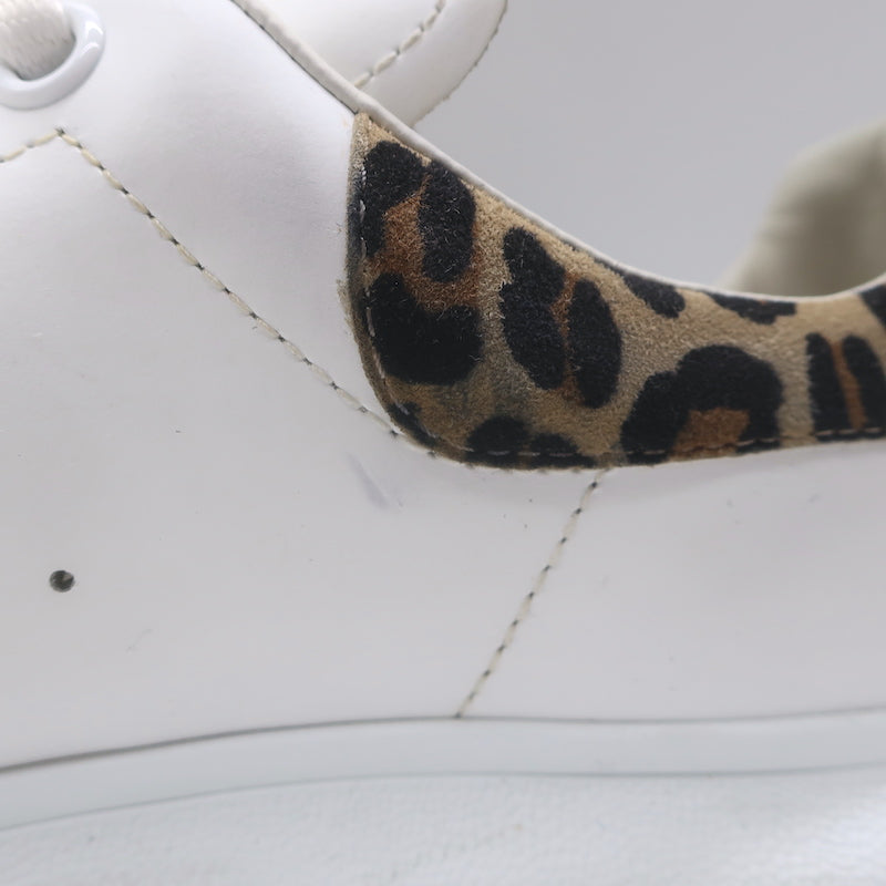 Alexander McQueen Oversized Sneakers White Leather &amp; Leopard Suede Size 38