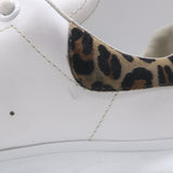 Alexander McQueen Oversized Sneakers White Leather & Leopard Suede Size 38