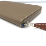 Hermes Silk'In Classique Long Wallet Etoupe Epsom Leather