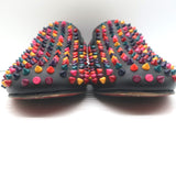 Christian Louboutin Rollerboy Spikes Slip-On Loafers Black/Multi Leather Size 42