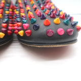 Christian Louboutin Rollerboy Spikes Slip-On Loafers Black/Multi Leather Size 42