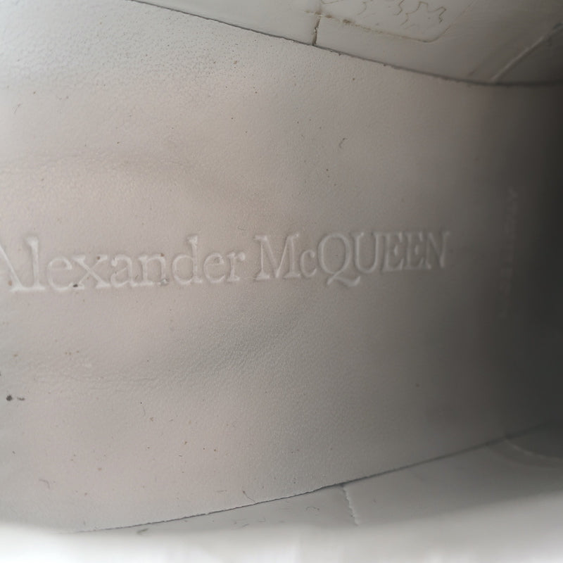 Alexander McQueen Oversized Sneakers White Leather &amp; Leopard Suede Size 38