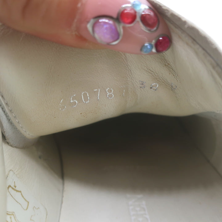 Alexander McQueen Oversized Sneakers White Leather &amp; Leopard Suede Size 38