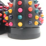 Christian Louboutin Rollerboy Spikes Slip-On Loafers Black/Multi Leather Size 42