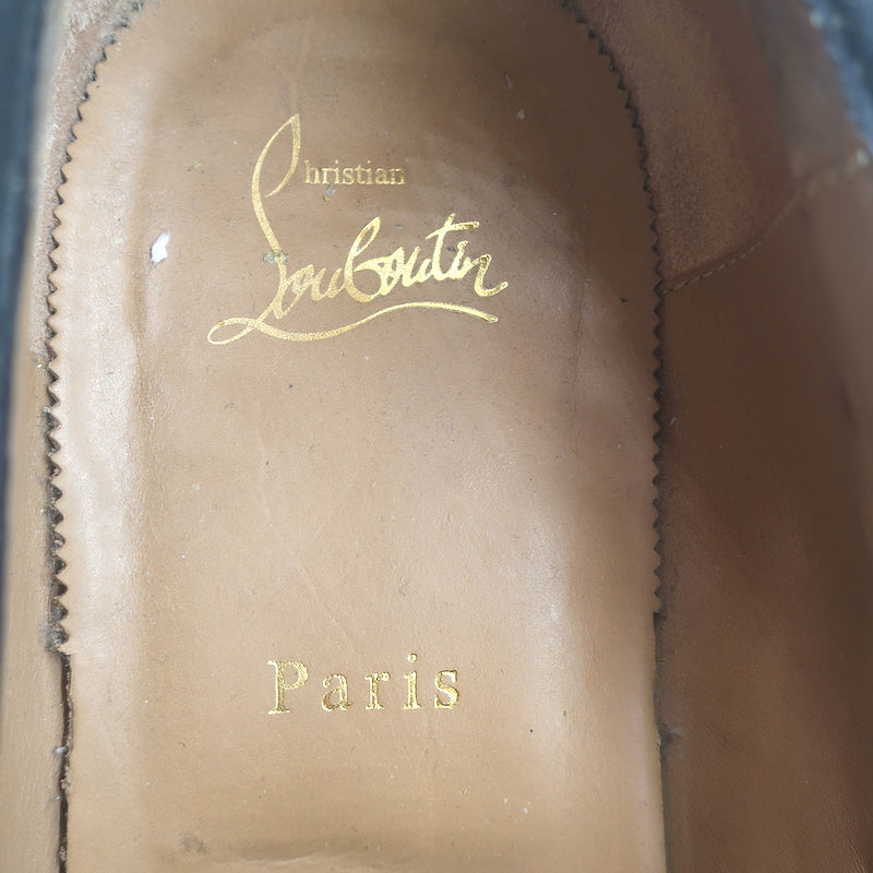 Christian Louboutin Rollerboy Spikes Slip-On Loafers Black/Multi Leather Size 42