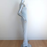 Ralph Lauren Black Label Cashmere One Shoulder Gown Baby Blue Size Medium