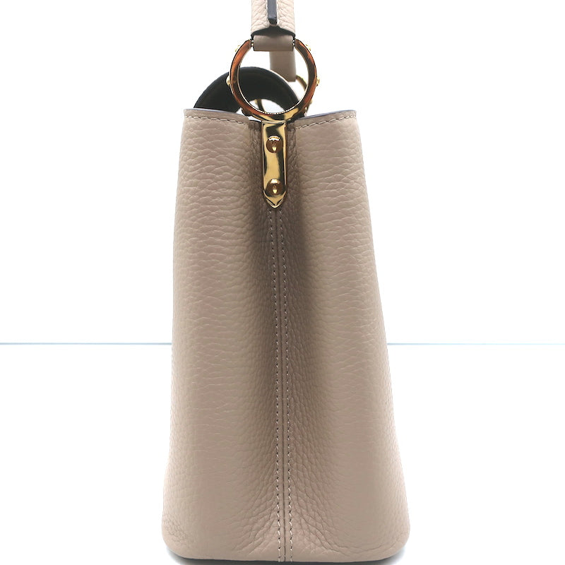 Louis Vuitton Capucines MM Tote Galet Taupe Leather Medium Crossbody Bag