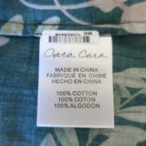 Cara Cara Jazzy Smocked Midi Dress Dark Green Botanical Print Voile Size Medium