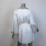 MISA Ivy Crystal-Embellished Belted Mini Dress White Size Extra Extra Small NEW