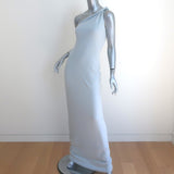 Ralph Lauren Black Label Cashmere One Shoulder Gown Baby Blue Size Medium