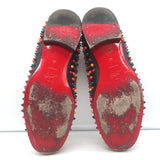 Christian Louboutin Rollerboy Spikes Slip-On Loafers Black/Multi Leather Size 42