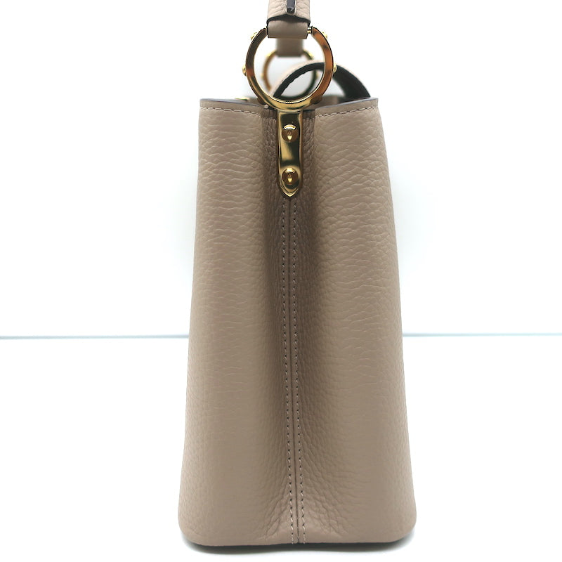 Louis Vuitton Capucines MM Tote Galet Taupe Leather Medium Crossbody Bag