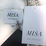 MISA Ivy Crystal-Embellished Belted Mini Dress White Size Extra Extra Small NEW
