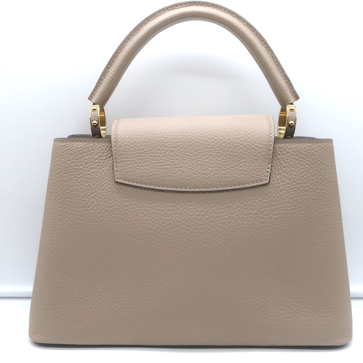 Louis Vuitton Capucines MM Tote Galet Taupe Leather Medium Crossbody Bag