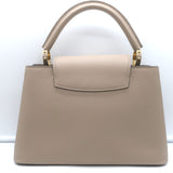 Louis Vuitton Capucines MM Tote Galet Taupe Leather Medium Crossbody Bag