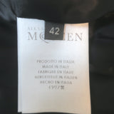 Alexander McQueen Peplum Coat Black Stretch Cotton Size 42 Button-Up Jacket