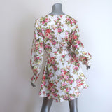 Zimmermann Radiate Flounce Dress Watermelon Bouquet Print Linen Size 3 NEW