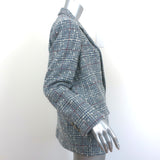Isabel Marant Etoile Blazer Kice Blue Checked Tweed Size 42 One-Button Jacket