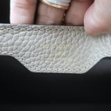 Louis Vuitton Capucines MM Tote Galet Taupe Leather Medium Crossbody Bag